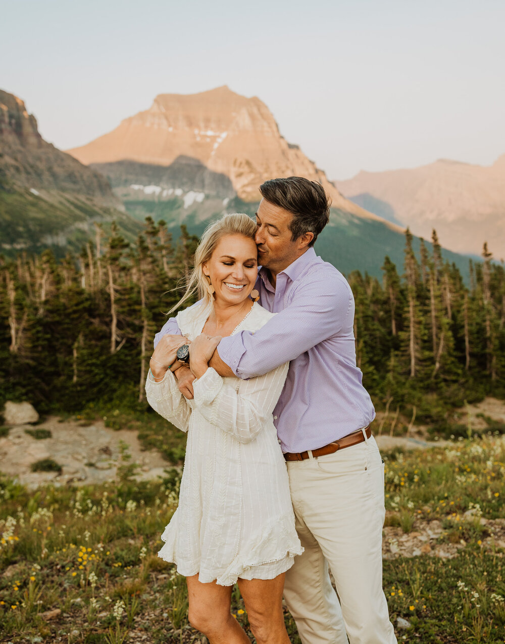 Get married in glacier national park - elopement photo inspo bride and groom
