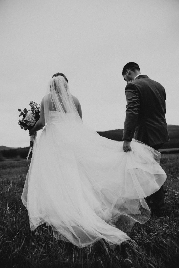 Black and white wedding photography