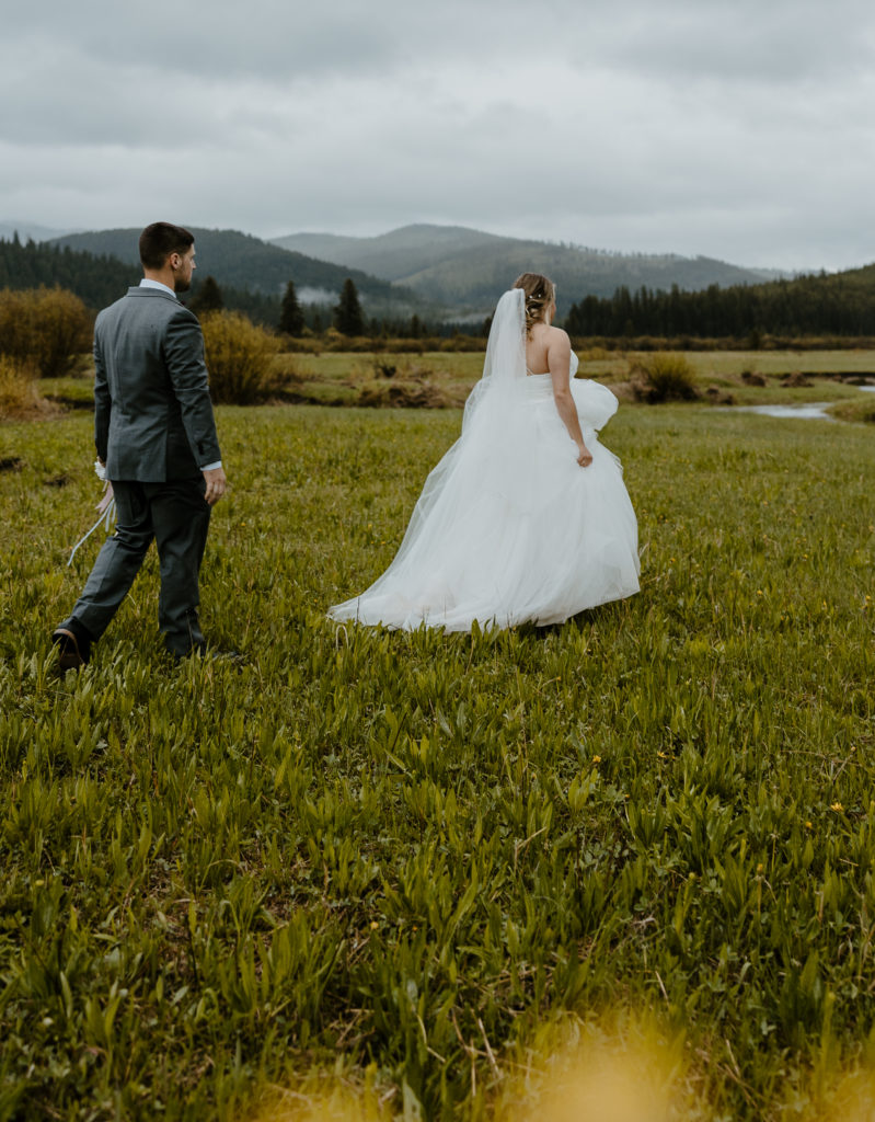 Meadow wedding photography in Montana