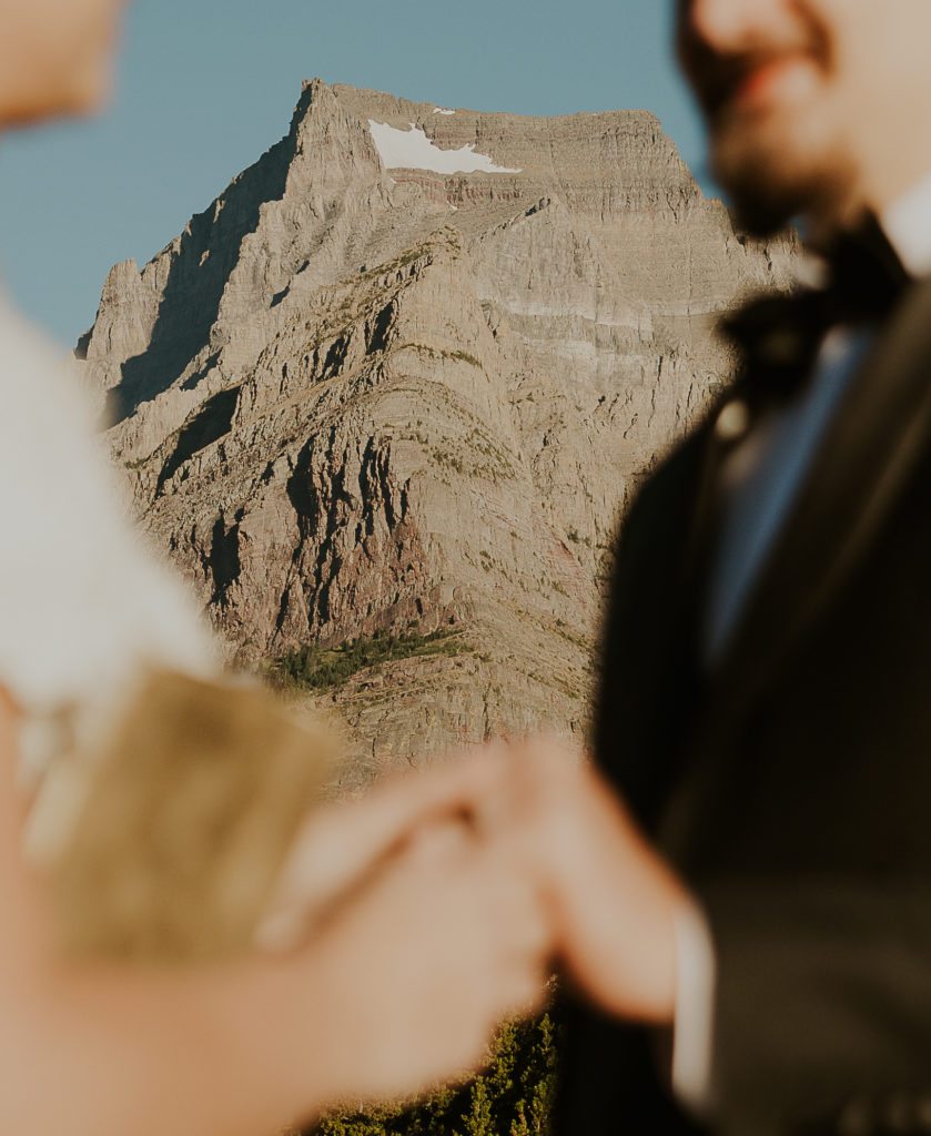 wedding ceremony in glacier park montana