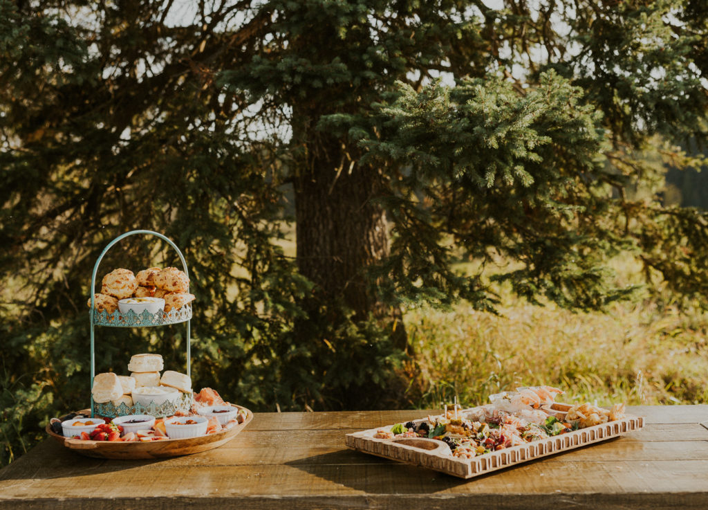 Montana Wedding at Clydesdale Outpost | Whitefish, Montana featuring food by the Kopper Kitchen photographed by HaleyJPhoto