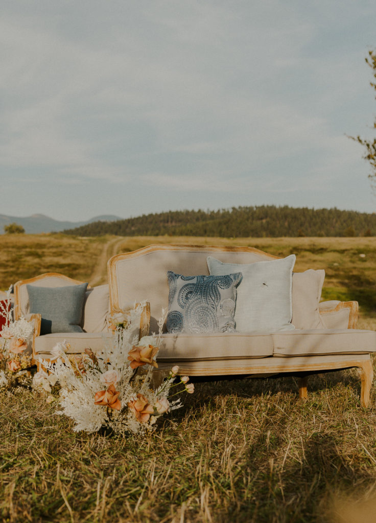 Northwest wedding venue with mountain backdrop