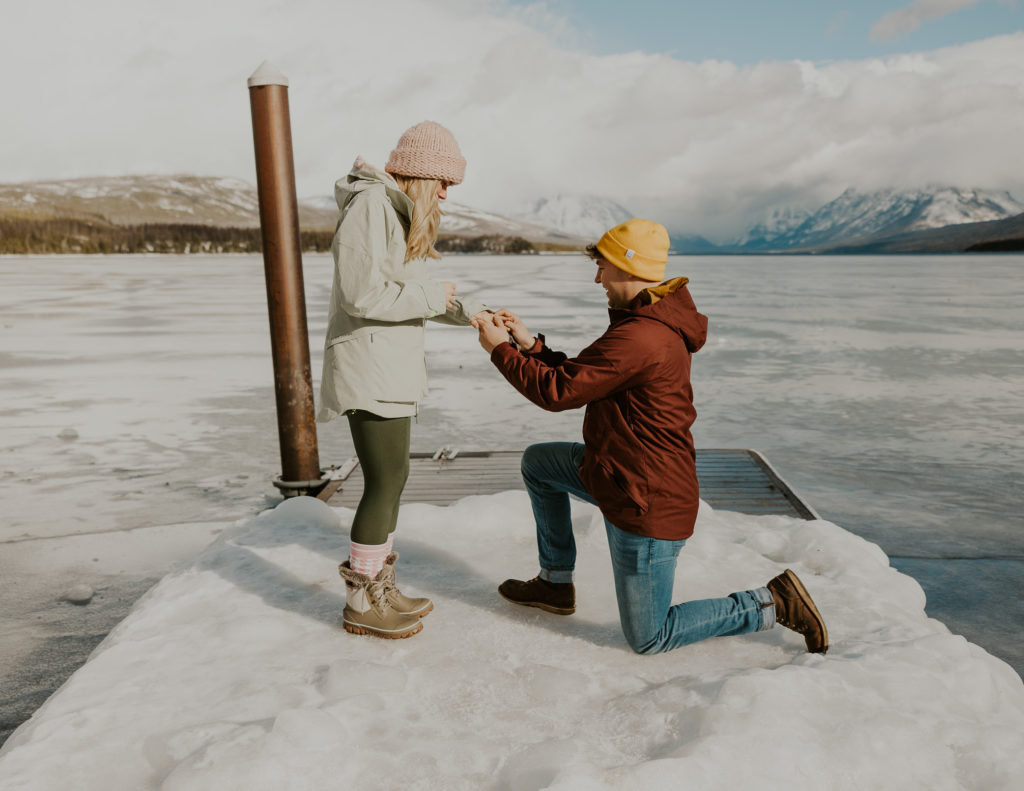 Surprise Proposal in Glacier National Park 