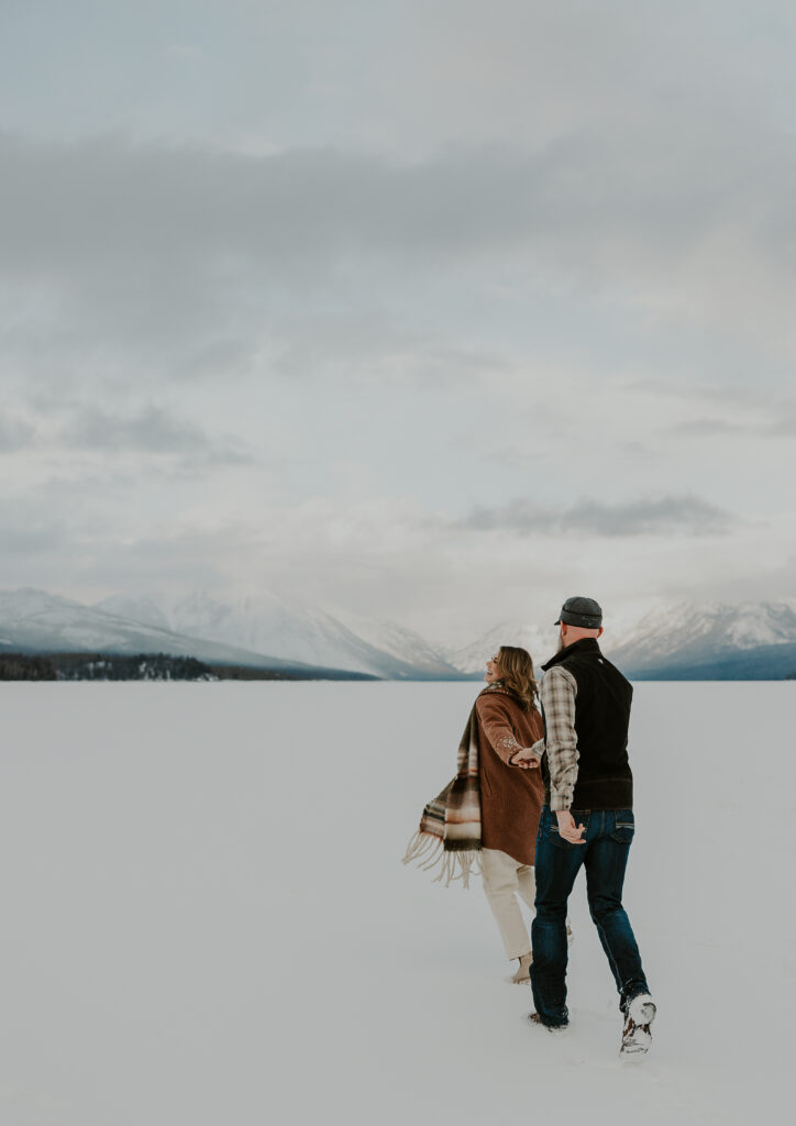 Lake McDonald in the Winter - Engagement Photoshoot