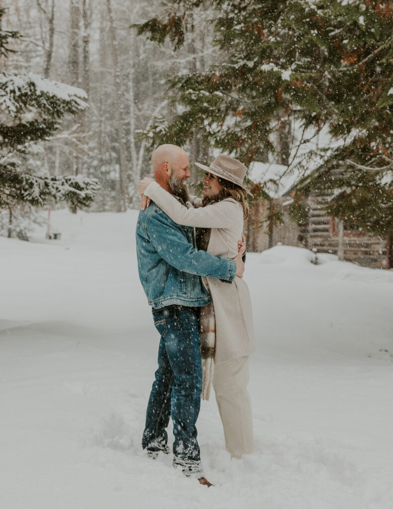 Glacier National Park in the Winter - Engagement Photoshoot