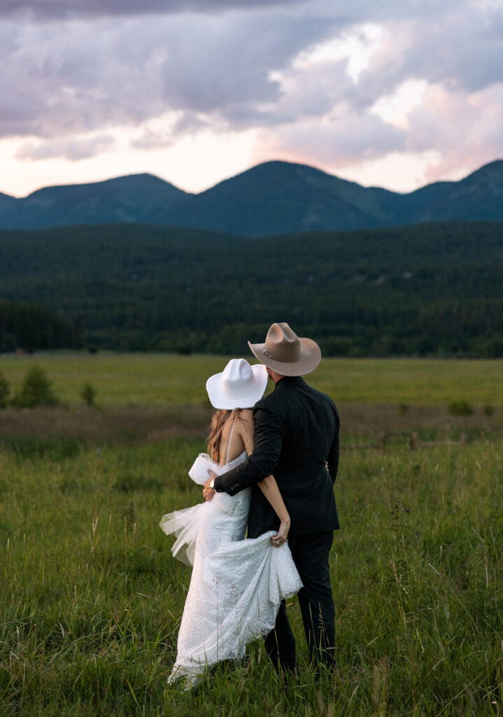 Bride and Groom Cowboy Hats