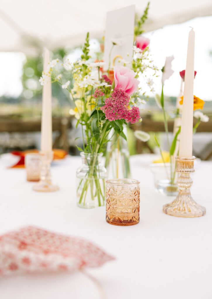 Montana Wedding Reception - Bright Florals