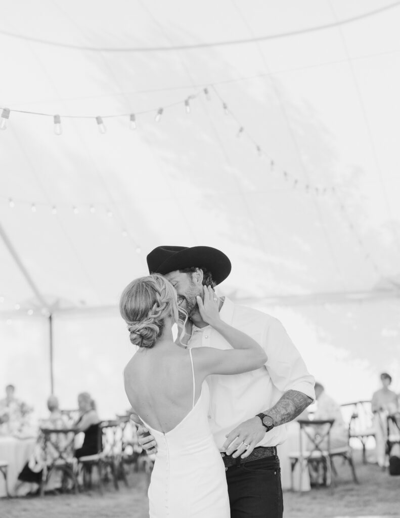 Bride and Groom First Dance - Montana Wedding