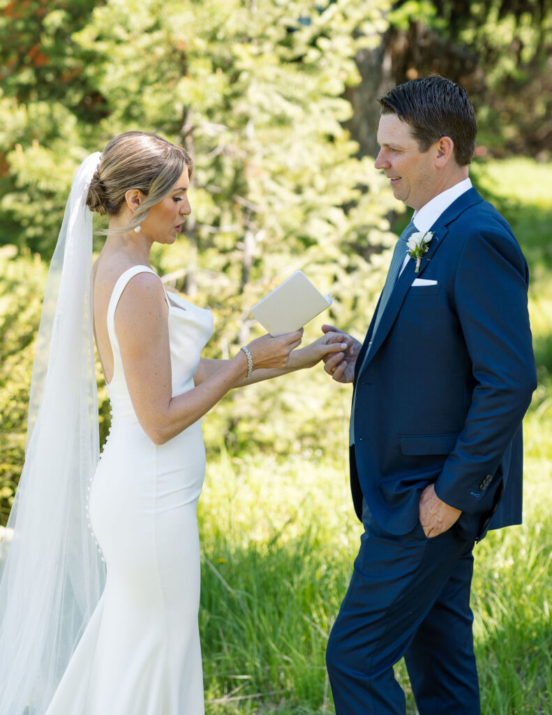 Bride and Groom Exchanging Vows