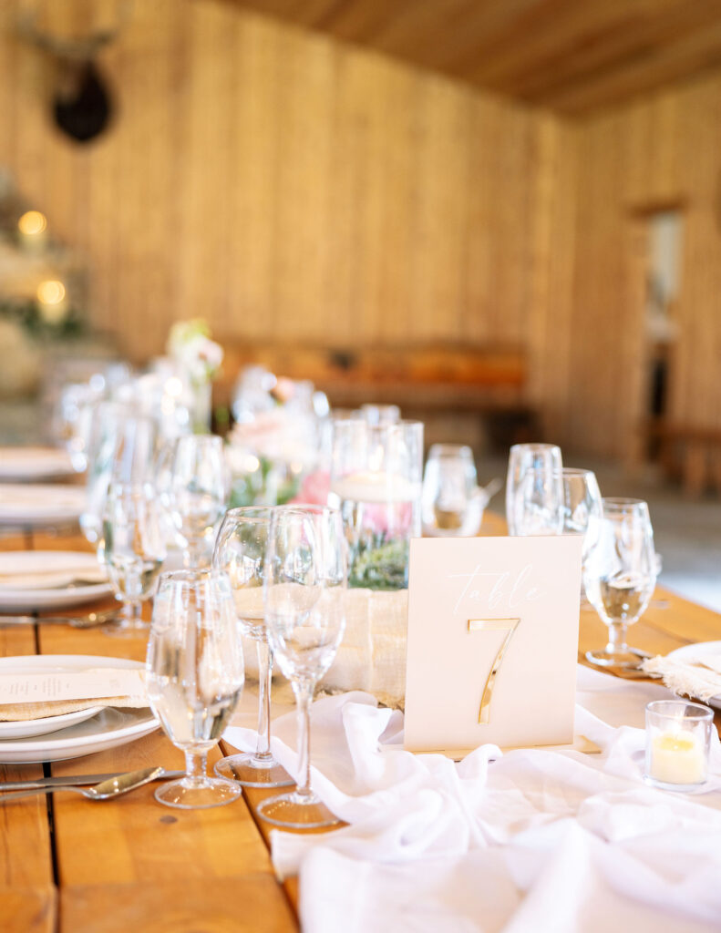 Montana Wedding Table Scape