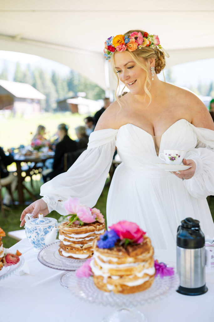 Wedding Pancake stacks for a wedding brunch