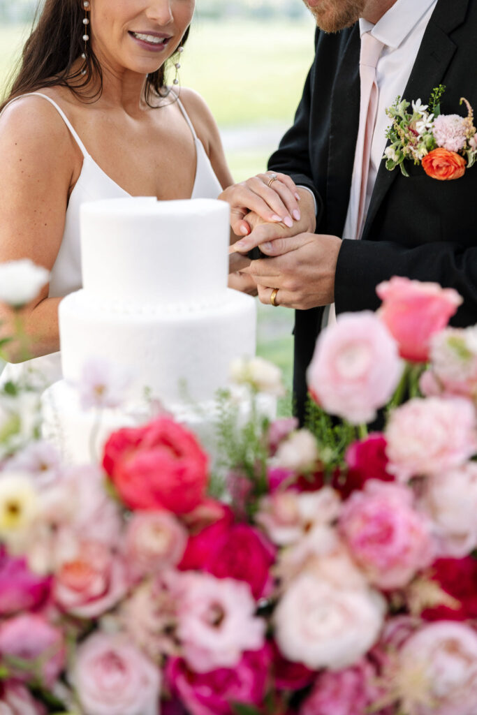 Bride and groom enjoying a joyful moment by the pool, an example of Montana wedding storytelling photography.