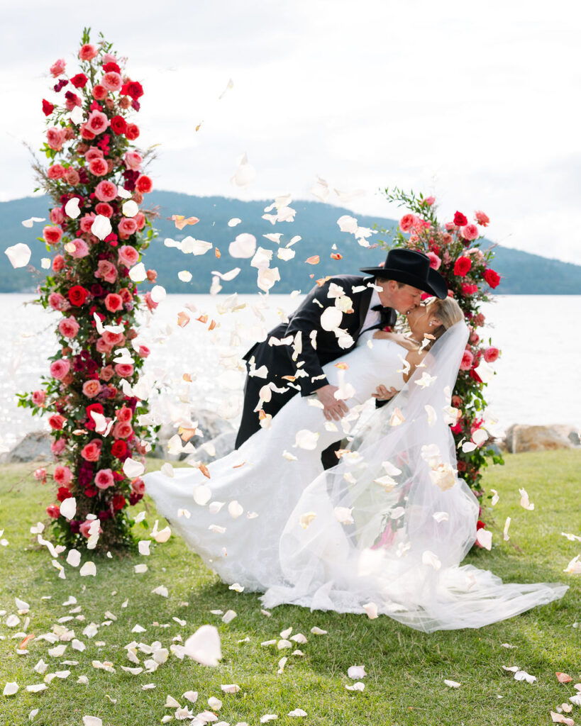 Whitefish Montana Wedding - The Lodge at Whitefish Lake - Bride and Groom