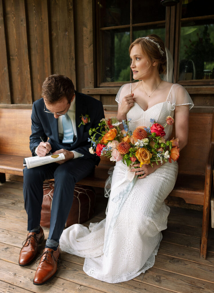 Green Valley Ranch Wedding Venue - Signing marriage certificate