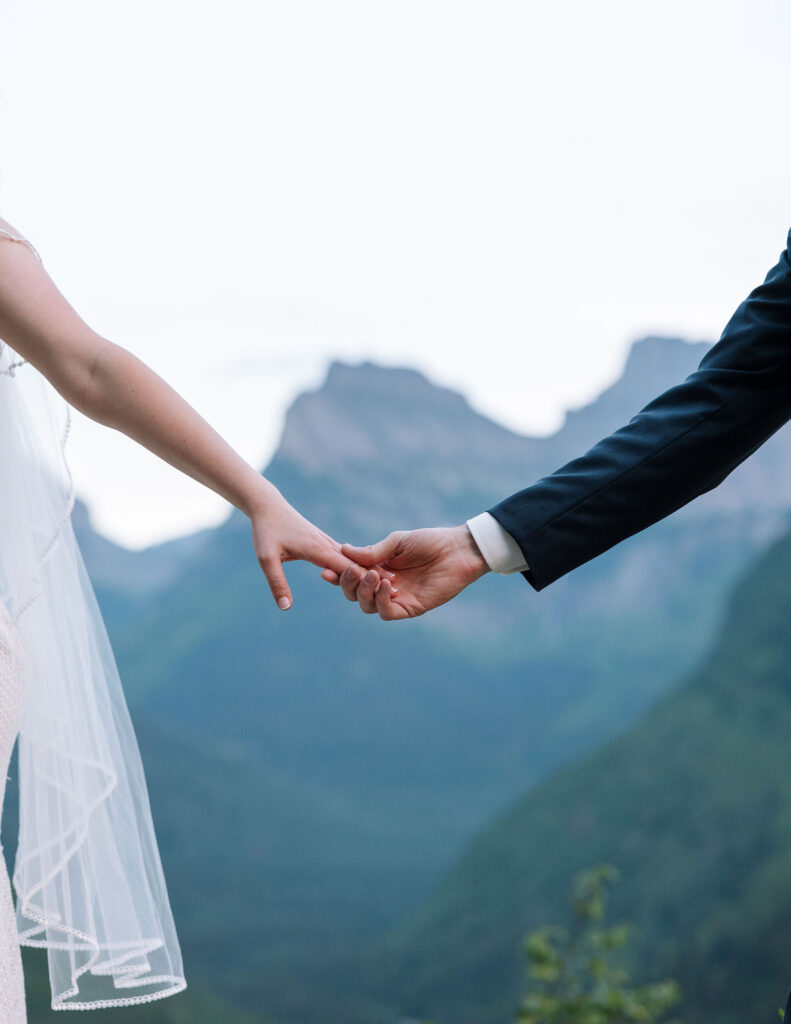 Wedding portrait in Glacier National Park