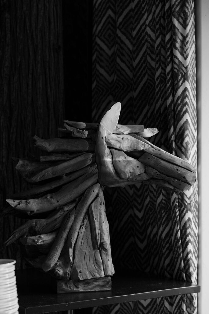 Close up of stacked firewood at the rehearsal dinner venue