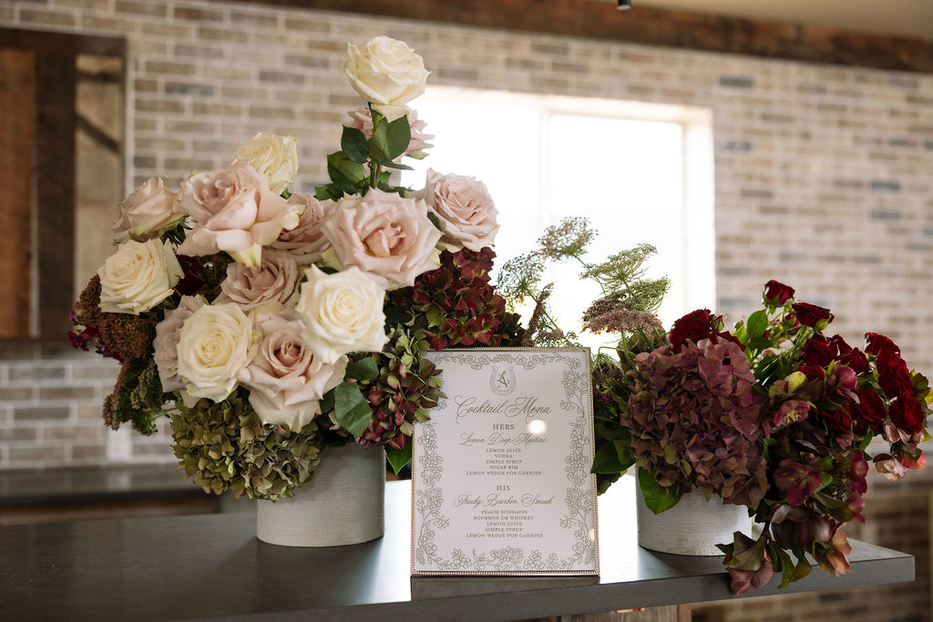 Wedding florals and stationery by Bijou Designs at The Meadows on Rock Creek